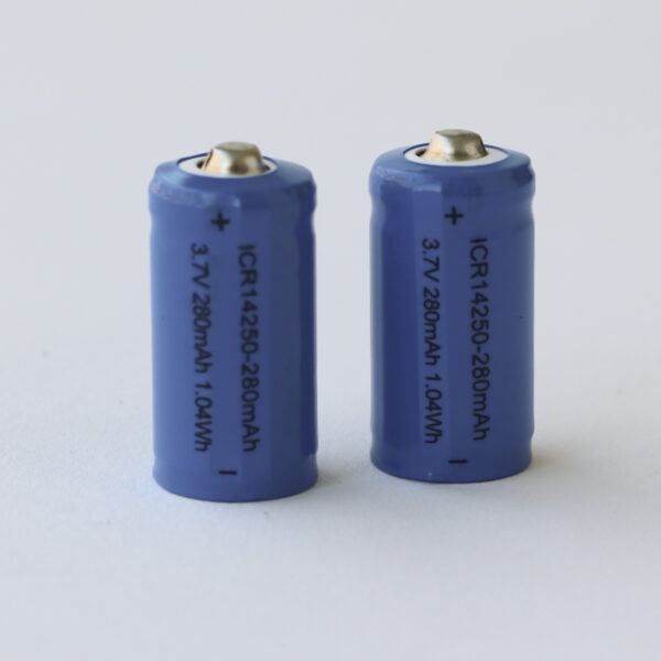 Two Lithium Batters on a White Background