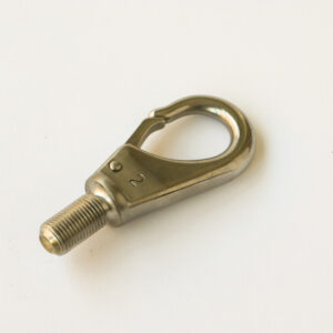 A Closed Clasp Hook Attachments on a White Background