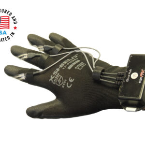 A Black Color Gloves With Controls