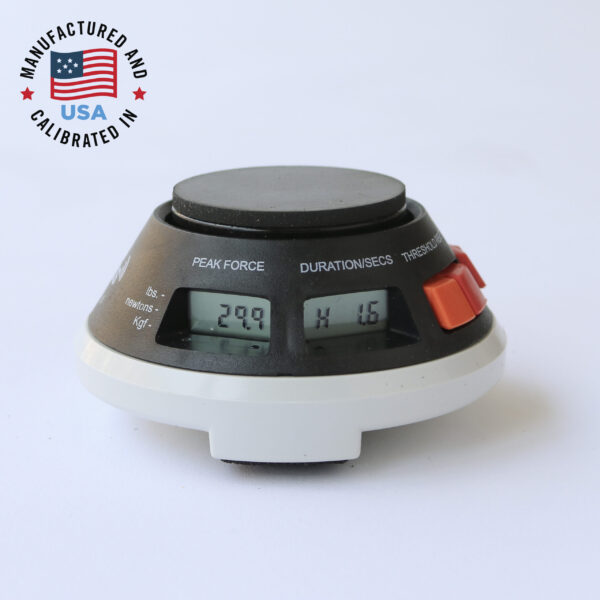 A digital timer with an american flag on it.